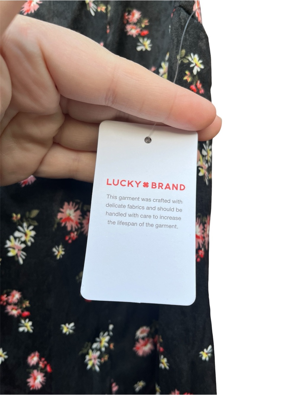 NWT Lucky Brand Black Floral Flutter Sleeve Midi Dress Boho Front Slit Size XL - Picture 11 of 14